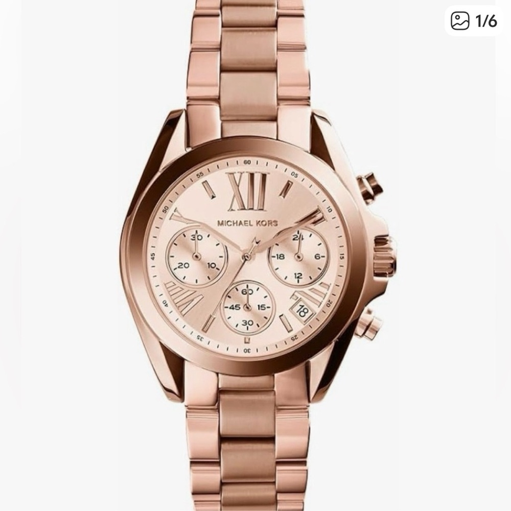 Michael Kors Women's Rose Gold Chronograph Bracelet Watch